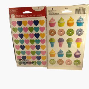 American Greetings 272 Heart Cupcake Donut Stickers Party Favor Reward